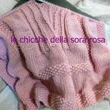 copertina neonata rosa fatta a mano