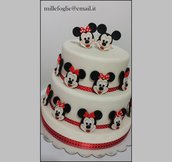 Decorazioni di zucchero per torta,cupcakes o biscotti-Topolino&Minnie