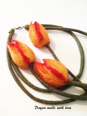 Collana di lana Tulipani Collana di lana Tulipani