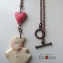 Collana lunga Halloween Fantasma e cuore