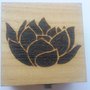 Scatola in legno incisa a fuoco con il pirografo - fiore di loto