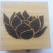 Scatola in legno incisa a fuoco con il pirografo - fiore di loto