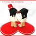 Cake topper Matrimonio " scimmiette " personalizzato personalizzabile Fimo cernit Kawaii idea regalo sposi