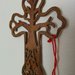 Croce "albero della vita" in legno (piccola), tecnica del traforo