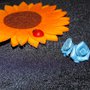 roselline fimo a lobo azzurro cielo perlato