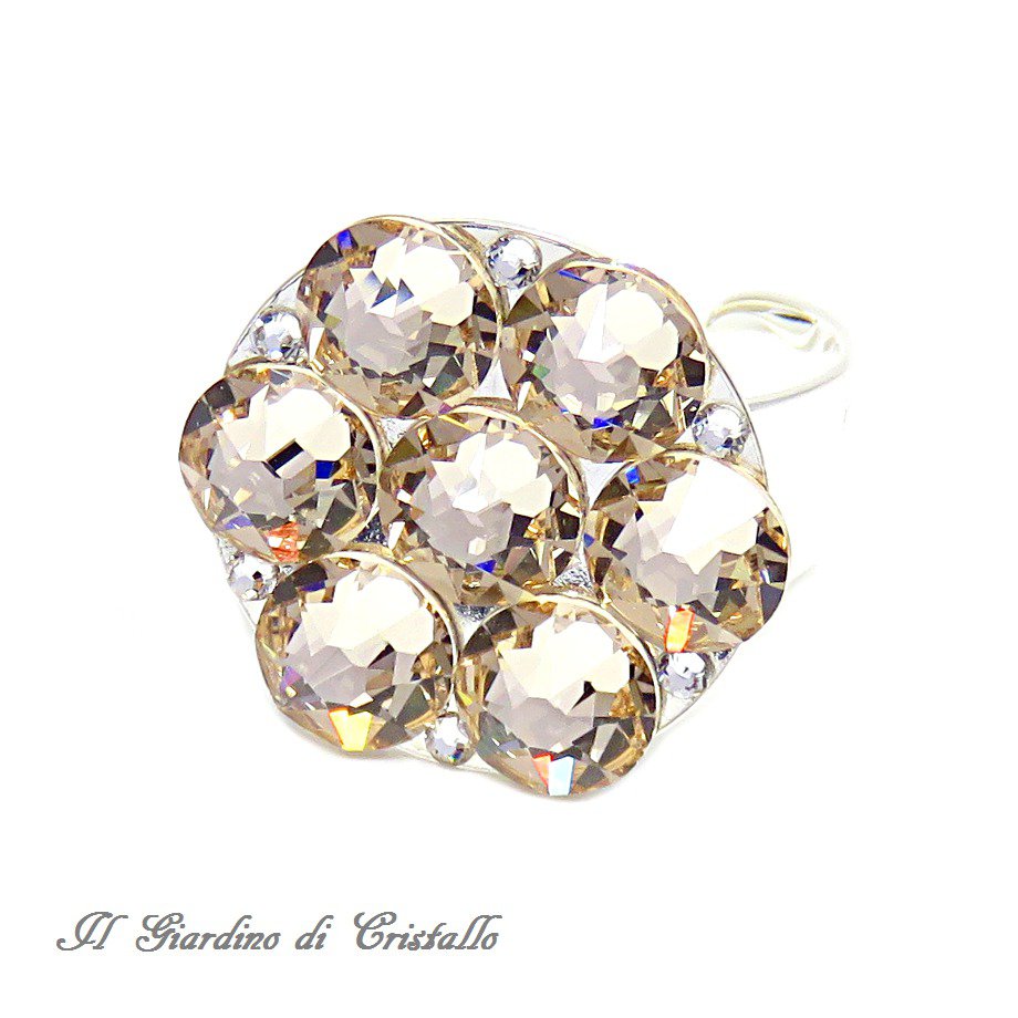 Adesivo Per Auto Con Anello Di Cristallo, Distintivo Adesivo Con Anello Di Cristallo In Metallo 87839414