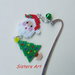 Segnalibro "Navidad" con ciondoli realizzati con perline delica