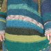 abito lana a righe tonalità sul verde