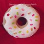 Cuscino a forma di Ciambella Donut idea regalo San Valentino handmade Pile Antipilling 