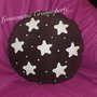 Cuscino a forma di Pandistelle Pan di Stelle idea regalo San Valentino handmade Pile Antipilling pillow 40 cm