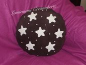 Cuscino a forma di Pandistelle Pan di Stelle idea regalo San Valentino handmade Pile Antipilling pillow 40 cm