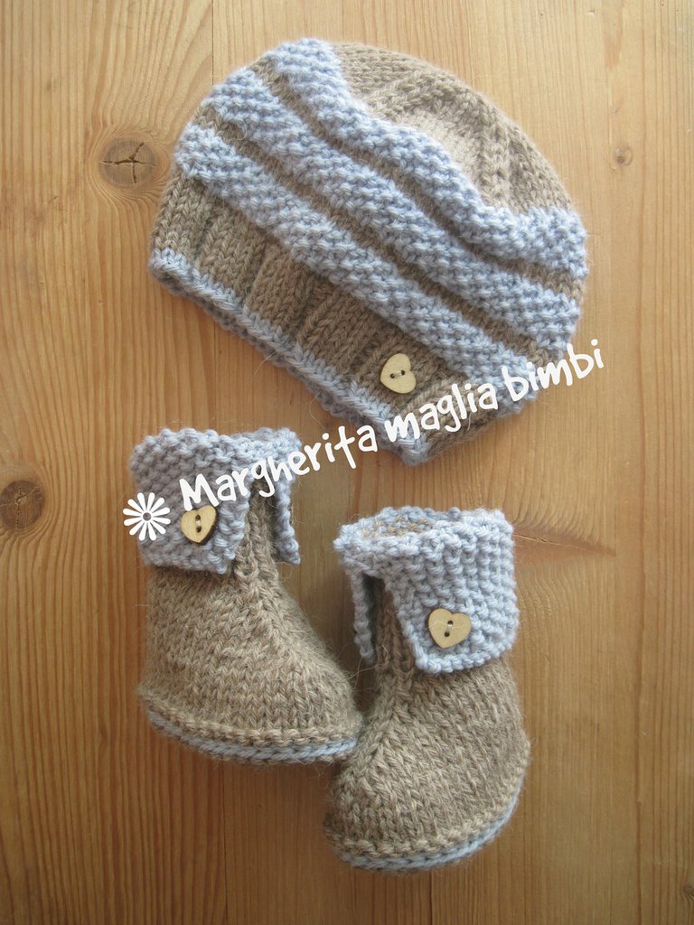 Nursery Time Stivaletti Neonato A Maglia Con Fiocco | 100% Acrilico | Taglia 0-3 Mesi