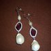 Orecchini in argento925 con perle e precious links ametista