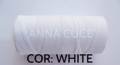 COLORE: WHITE - 20 metri filo cerato LINHASITA 1 mm di spessore, filo per macramè, materiali