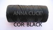 COLORE: BLACK - 20 metri filo cerato LINHASITA 1 mm di spessore, filo per macramè, materiali
