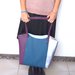 Borsa trilogy in similpelle blu, viola e argento