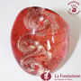 Tre vortici luxury rosso - Anelli a fascia in vetro di Murano Fatto a mano
