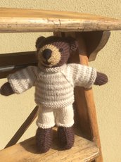 Bubu-Orsetto in lana realizzato a maglia.Imbottitura in kapok.