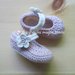Fascia e scarpine coordinate per neonata - bianco e rosa - baby shower - idea regalo