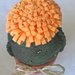 Cactus in feltro con fiore color pesca