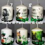 Decorazione Halloween idea regalo candela laccata nome disegno personalizzati