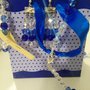 PARURE BLU SEMICRISTALLI e CRISTALLI BLU E TRASPARENTI 