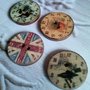 7 BOTTONI LEGNO OROLOGIO - MM. 20 - 2 FORI - CUCITO - SCAPBOOKING - HOBBY CREATIVI