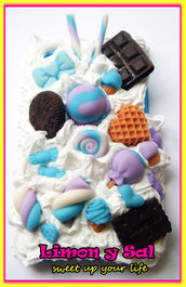 Cover Iphone 3 kawaii sweet wrapped cream cell phone polimer clay