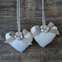 Fermatende country chic cuore con fiorellini