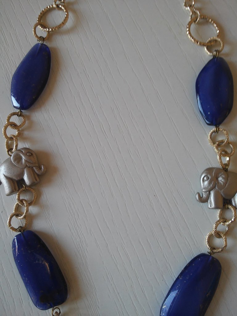 Collana Lunga Avalaya Multifilo: Perline In Ceramica, Legno E Vetro Con Anello Acrilico - 90 Cm