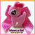 Cute deer ring kawaii polimer clay fimo ribbon fabric bow pink