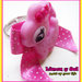 Cute deer ring kawaii polimer clay fimo ribbon fabric bow pink