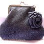 POCHETTE DA POLSO TWEED+SPILLA FIORE IN TWEED 