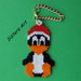 Ciondolo "Pinguino natalizio" realizzato con perline delica