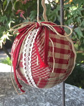 Natale - pallina di Natale country patchwork