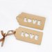 Tags "Love" in carta Kraft Stile Rustic Chic