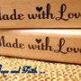 Timbro "made with love" in legno e gomma (7x2cm) (cod. nuovo)