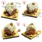 ☃ Natale In Dolcezze 2016 ☃  Ginger House - Casetta di marzapane in fimo e cernit con cookie biscotti a cuore - pastl