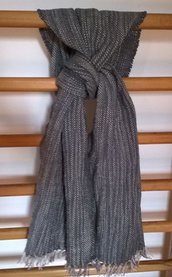 sciarpa ordito cotone trama lana