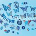 80 farfalle intagliate grandi dimensioni