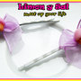 Sweet cupcake hair pins with purple bow handmade kawaii limon y sal