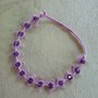 Braccialetto in pizzo chiacchierino Violet/Pink Med. con Swarovski BS1VPMC