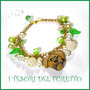 Bracciale Natale * Golden retriever " Fimo cernit Kawaii idea regalo bambina ragazza donna