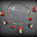 bracciale fimo| bracelet fimo| braccialetto autunnale| gioielli autunno| funghetti e castagne in fimo| bracciale pendenti| bracciale perline| gioielli fimo
