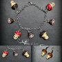 parure fimo| parure autunno| orecchini e bracciale fimo| bracciale fimo| orecchini fimo| orecchini pendenti| bracciale pendenti| castagne e funghetti fimo| gioielli fimo| gioielli autunno