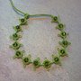 Braccialetto in pizzo chiacchierino Spring Green con Swarovski BS1SGC