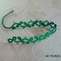 Braccialetto in pizzo chiacchierino Christmas Green con perline BP3CGC