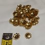 Coppette copri perla a forma di fiore color oro - conf. da 100 pz.