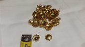 Coppette copri perla a forma di fiore color oro - conf. da 100 pz.