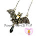 Collana Goth - Pipistrello con lacrima nera pendente - idea regalo pastel goth